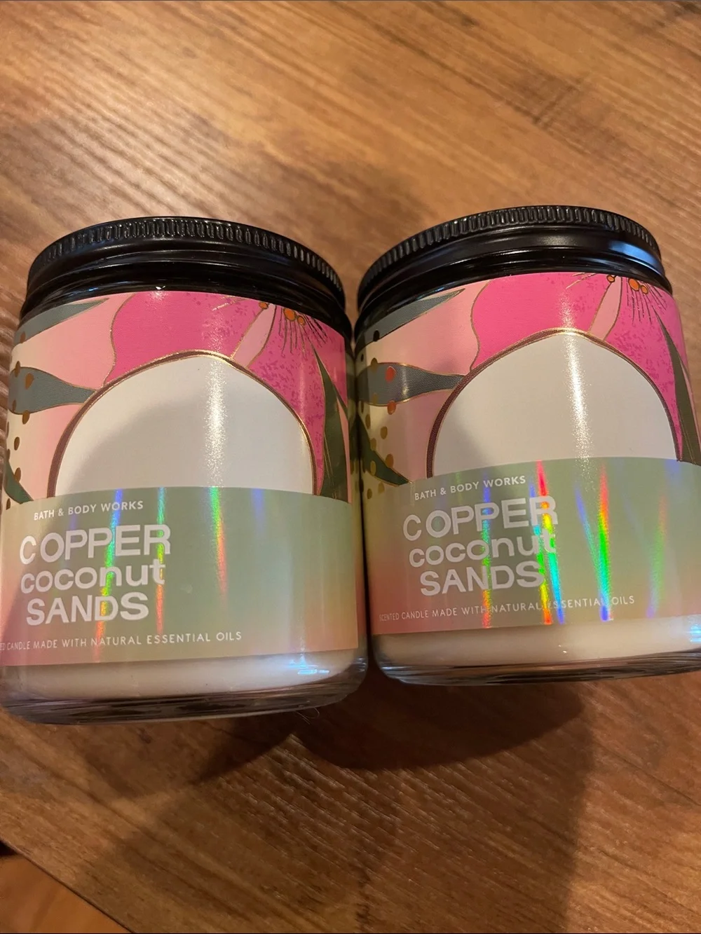 2 new discontinued bath and body works copper coconut sands single wicks